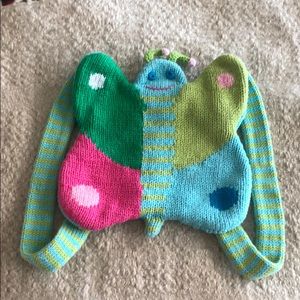 Knit butterfly backpack
